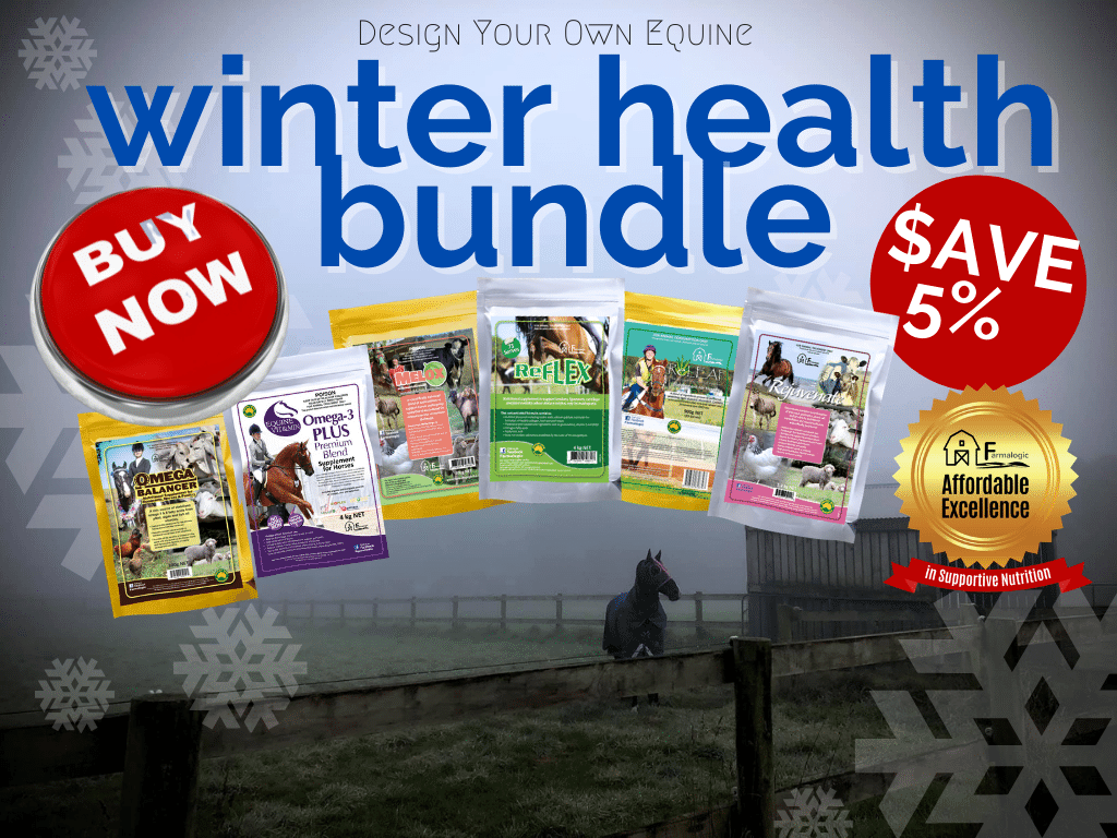 Save 5% on Farmalogic Equine products in a Winter Health Bundle.